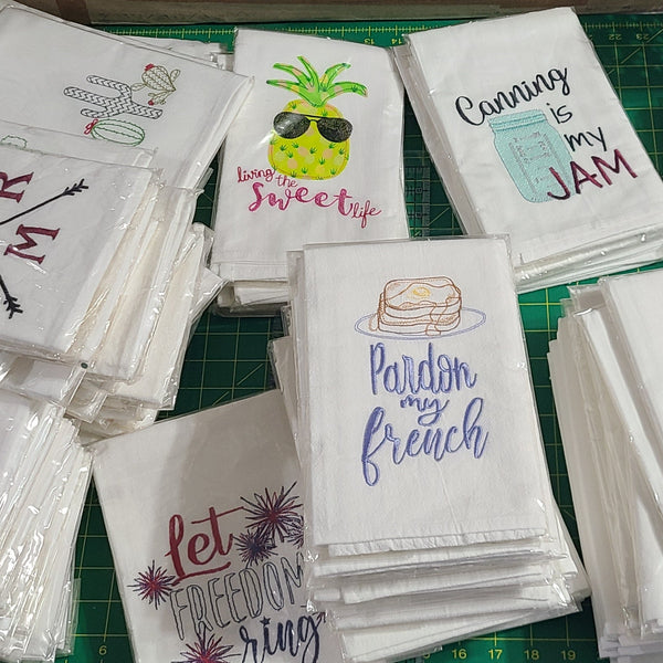 20 pack Mystery Embroidered Towel Bundle!