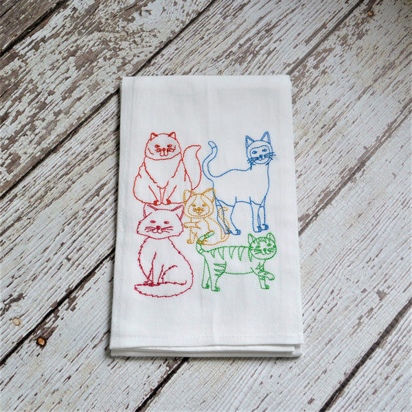 Lots of Cats Tea Towel