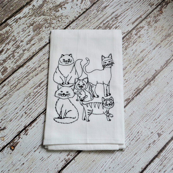 Lots of Cats Tea Towel