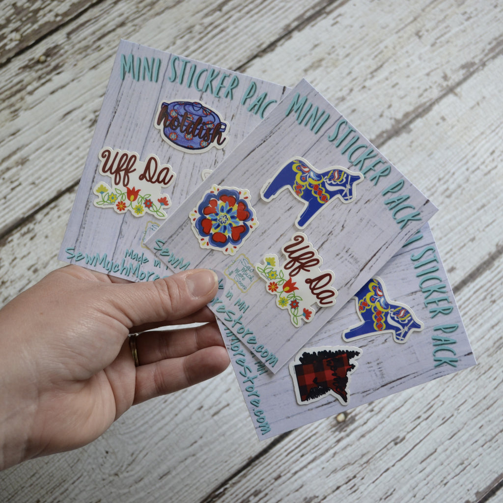 Mini Sticker Packs, Vinyl Stickers – SewMuchMoreStore