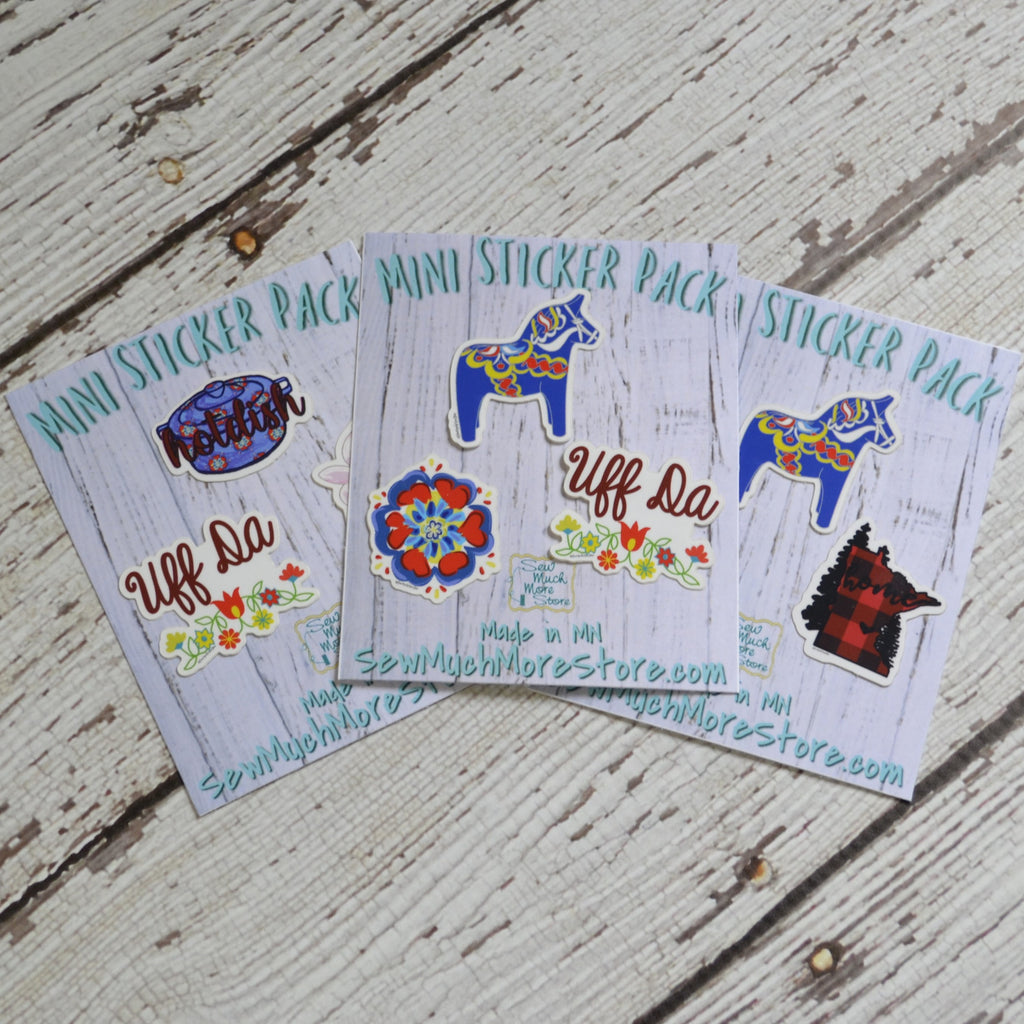 Mini Sticker Packs, Vinyl Stickers – SewMuchMoreStore