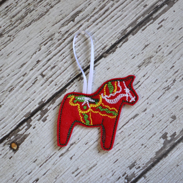 Dala Horse Felt Ornament