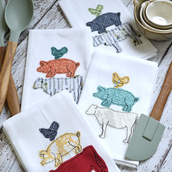 Farm Animals Tea Towel