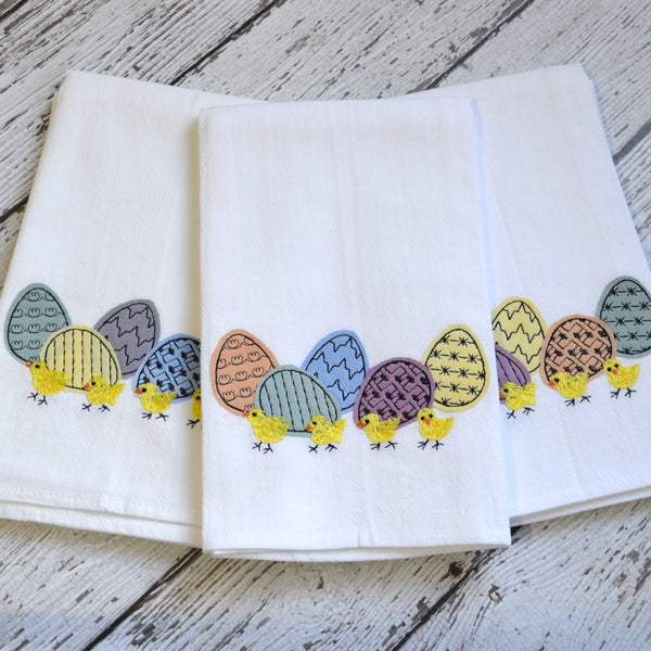 Eggs & Chicks Tea Towel