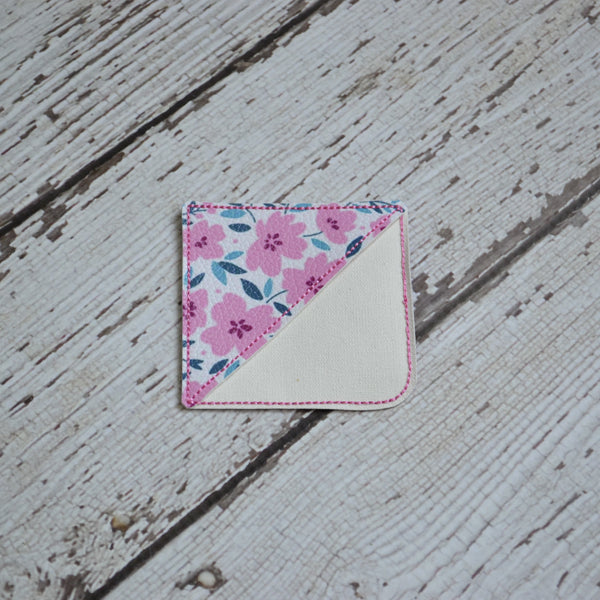 Corner Bookmark - Pink Florals