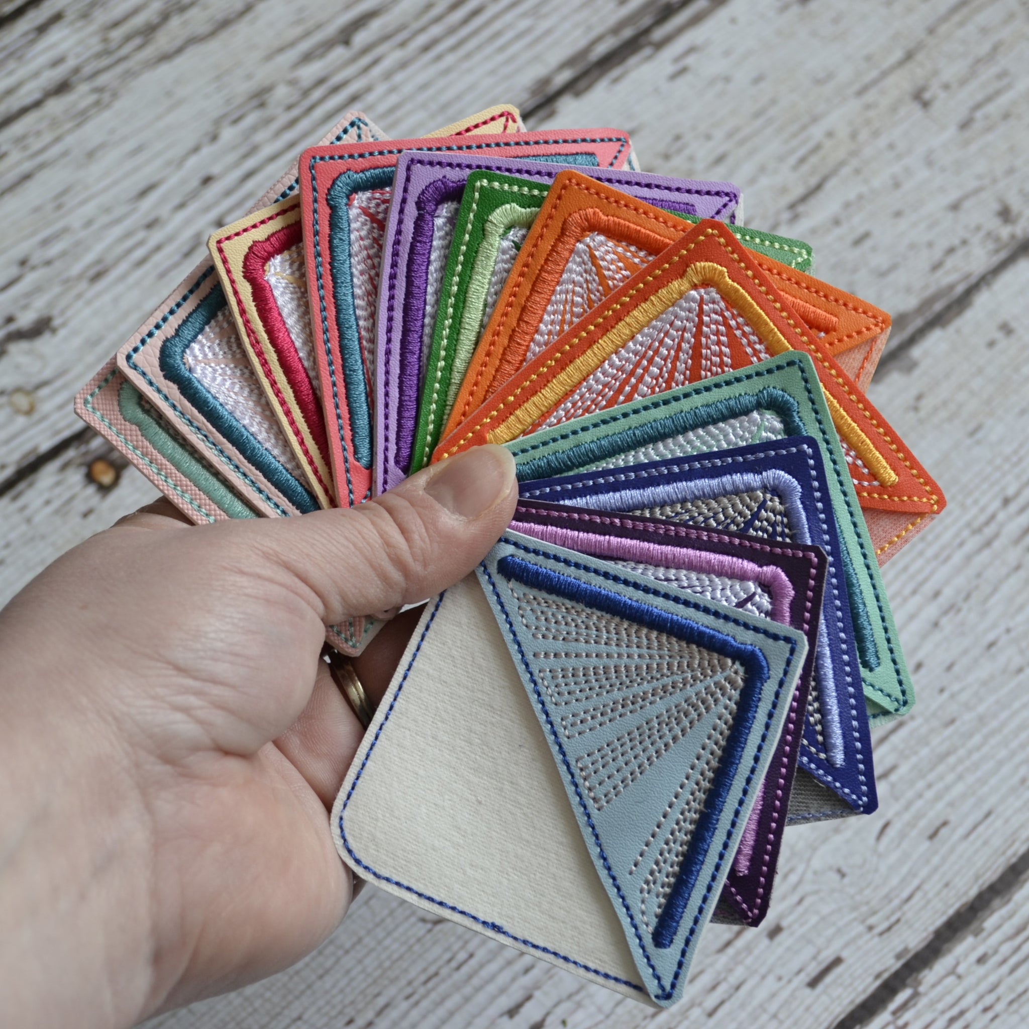 Corner Bookmark - Embroidered Book