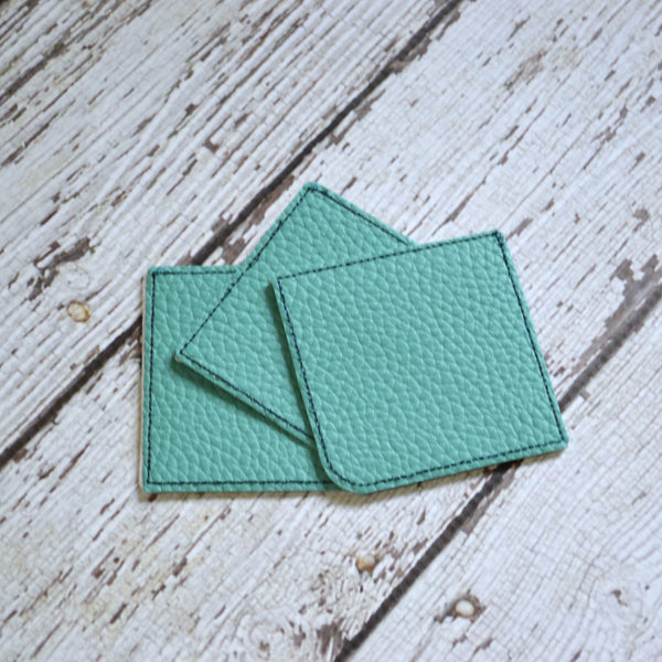 Corner Bookmark - Teal Hearts, Dots and Chevrons