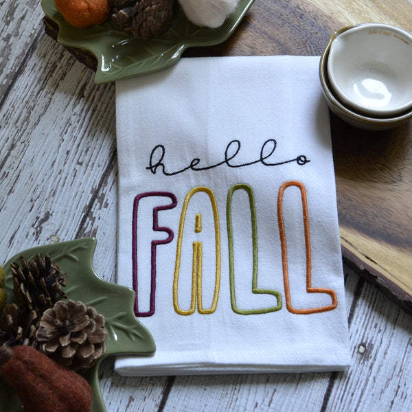 Hello Fall Tea Towel