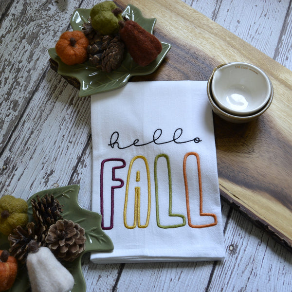 Hello Fall Tea Towel