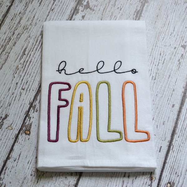 Hello Fall Tea Towel