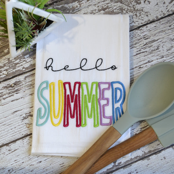 NEW! Hello Summer Tea Towel