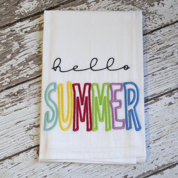 NEW! Hello Summer Tea Towel