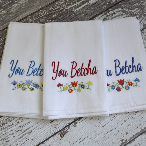 NEW! You Betcha Floursack Towel - Floral