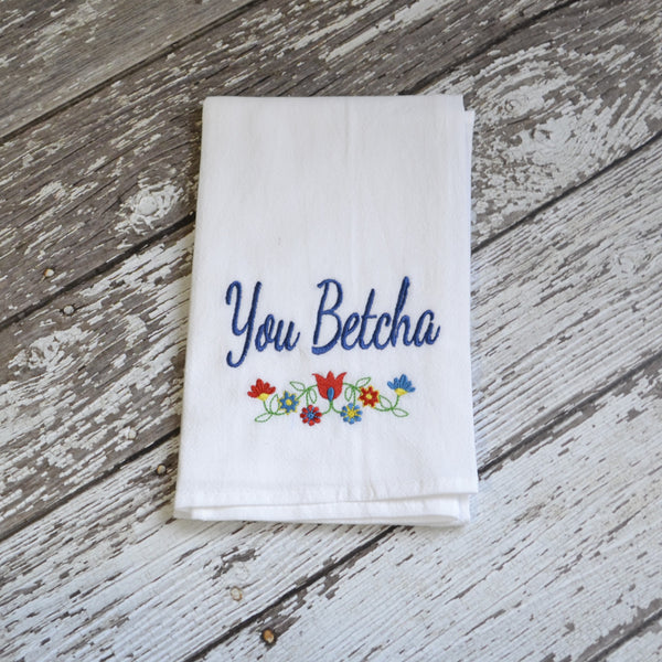 NEW! You Betcha Floursack Towel - Floral