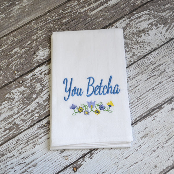 NEW! You Betcha Floursack Towel - Floral