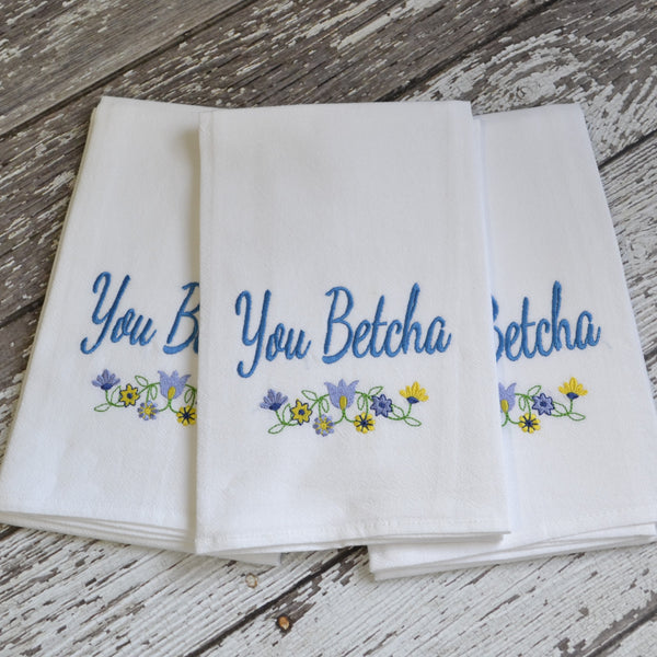 NEW! You Betcha Floursack Towel - Floral