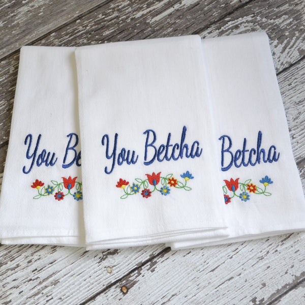 NEW! You Betcha Floursack Towel - Floral