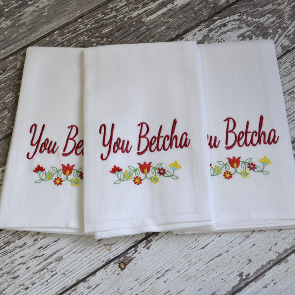 NEW! You Betcha Floursack Towel - Floral