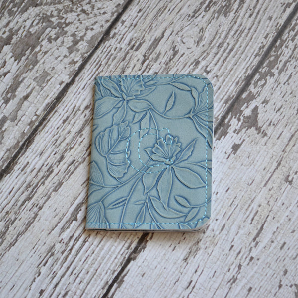 Embroidered Personalized Wallet, Embossed Faux Leather