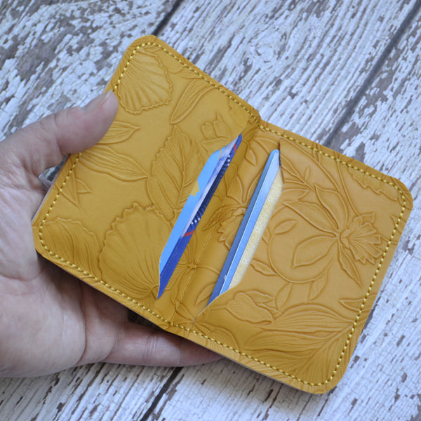 Embroidered Personalized Wallet, Embossed Faux Leather