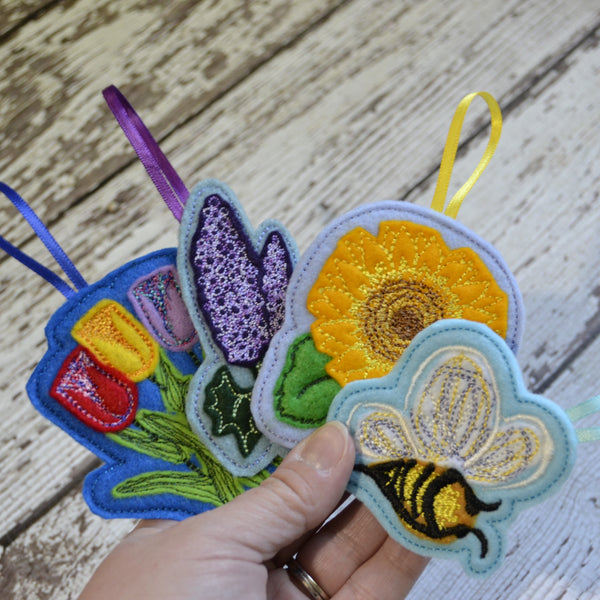 NEW! Spring Flowers Felt Ornament - Single, 3 Pack, 6 Pack, 9 Pack or 12 Pack