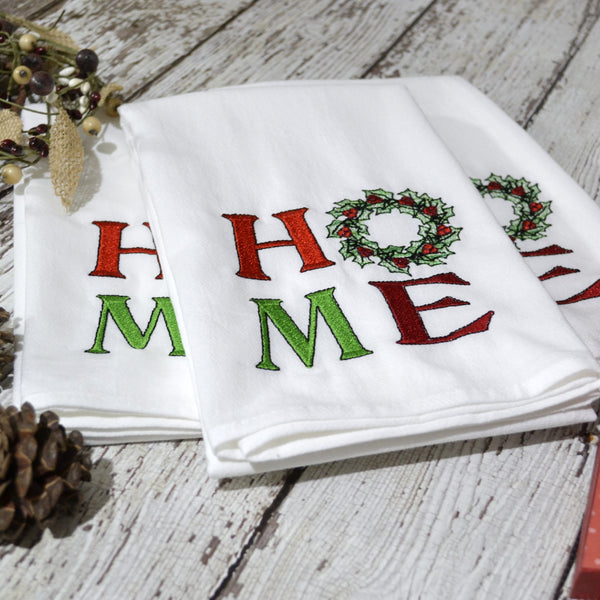 Winter HOME Floursack Towel - Wreath