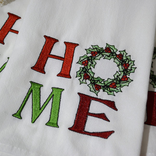 Winter HOME Floursack Towel - Wreath