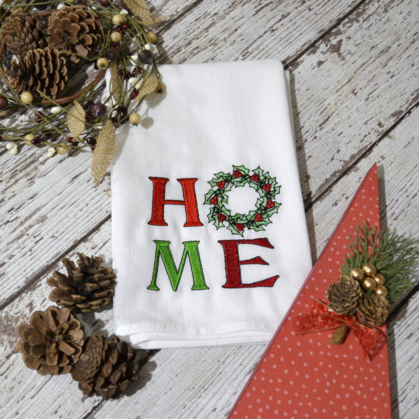 Winter HOME Floursack Towel - Wreath
