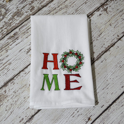 Winter HOME Floursack Towel - Wreath
