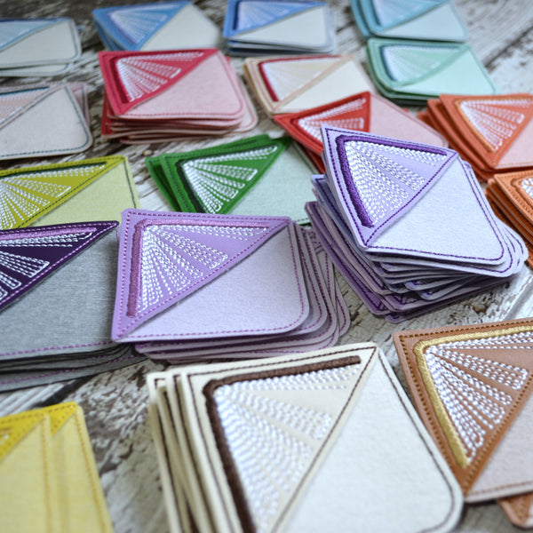 Corner Bookmark - Embroidered Book