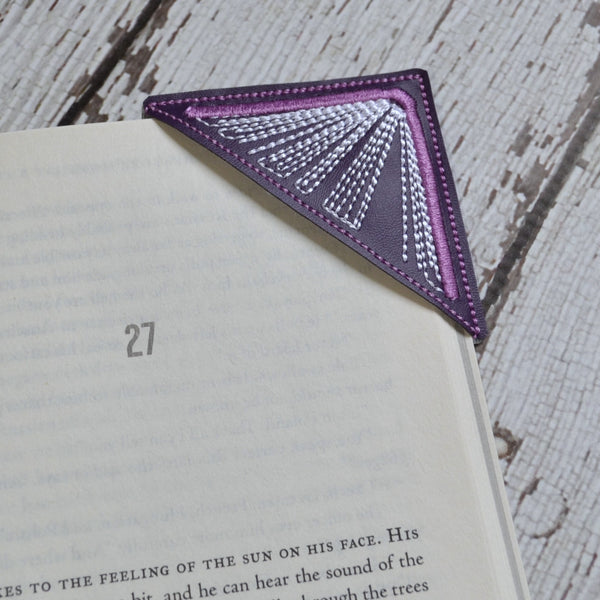 Corner Bookmark - Embroidered Book