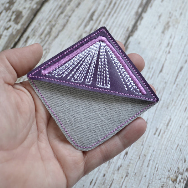 Corner Bookmark - Embroidered Book