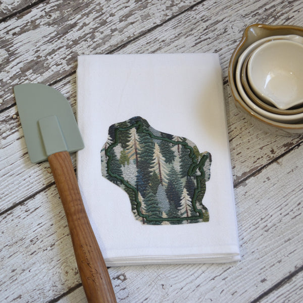 Woodland Trees State Tea Towel - All 50 States Available
