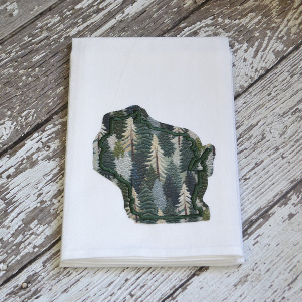 Woodland Trees State Tea Towel - All 50 States Available