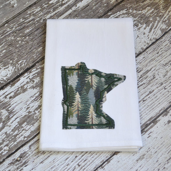 Woodland Trees State Tea Towel - All 50 States Available