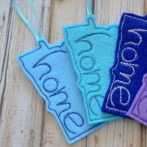 State Felt Ornament - All 50 States Available  - LIGHT BLUE OR SKY BLUE