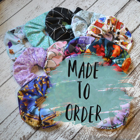 Made to order - Scrunchies! Limited Quantities - Choose pattern in drop down box