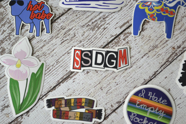 NEW! Ready to ship - 'SSDGM' Vinyl Sticker - 3" x 1.4"