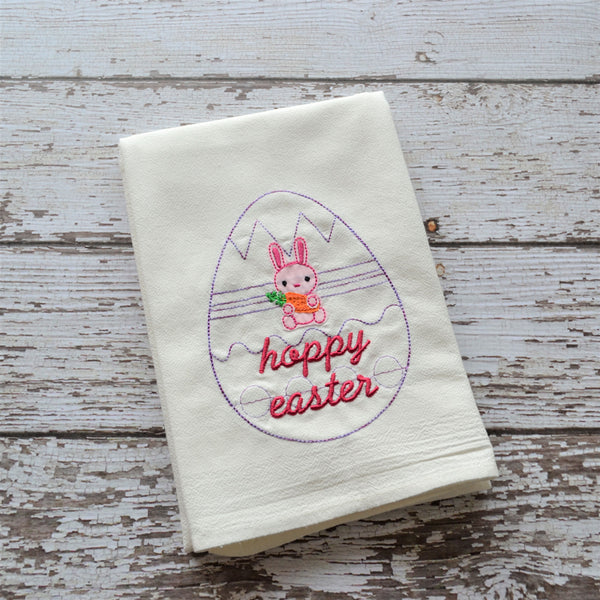 Hoppy Easter Floursack Towel - Easter Bunny