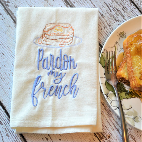 Pardon My French Tea Towel