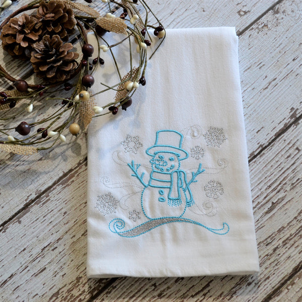 NEW! Snowman Tea Towel - Christmas
