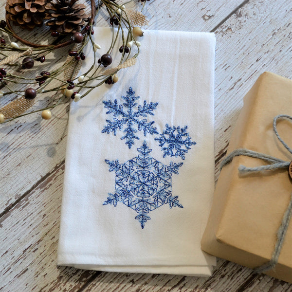 NEW! Lace Snowflakes Tea Towel