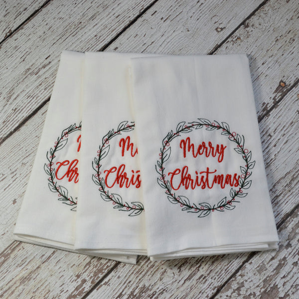 Merry Christmas Christmas Tea Towel - Christmas
