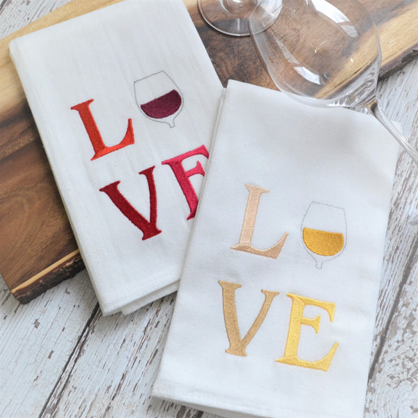 LOVE Wine Kitchen Towel