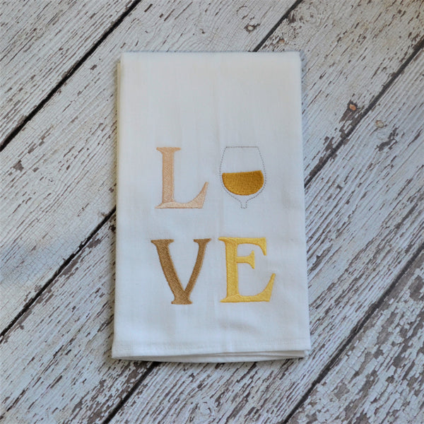 LOVE Wine Kitchen Towel