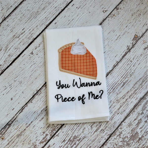 NEW! - Piece of Pie Tea Towel - Fall, Thanksgiving, Christmas