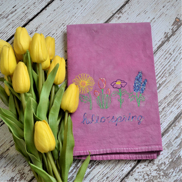 Hello Spring Floursack Towel - Floral