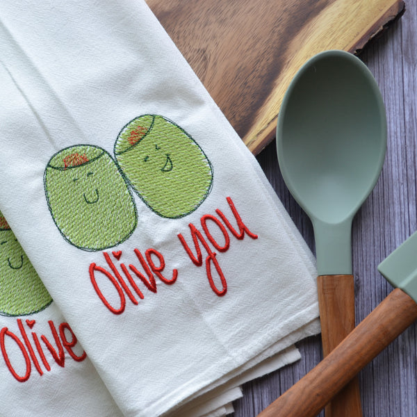 Olive You - Tea Towel