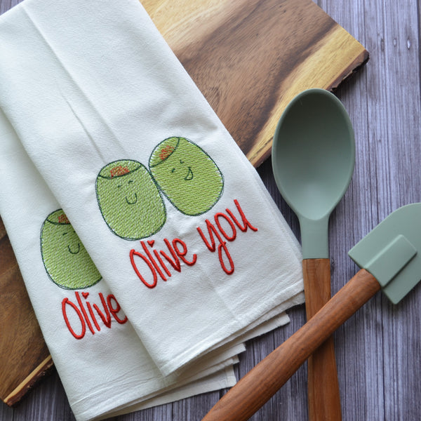 Olive You - Tea Towel