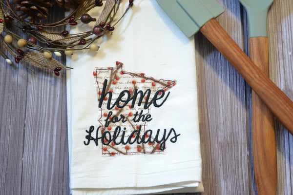 Home For The Holidays State Tea Towel - All 50 States